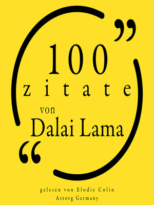 cover image of 100 Zitate des Dalai Lama